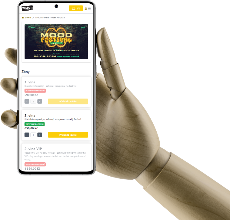 Mobilní aplikace Ticket7 s QR vstupenkou